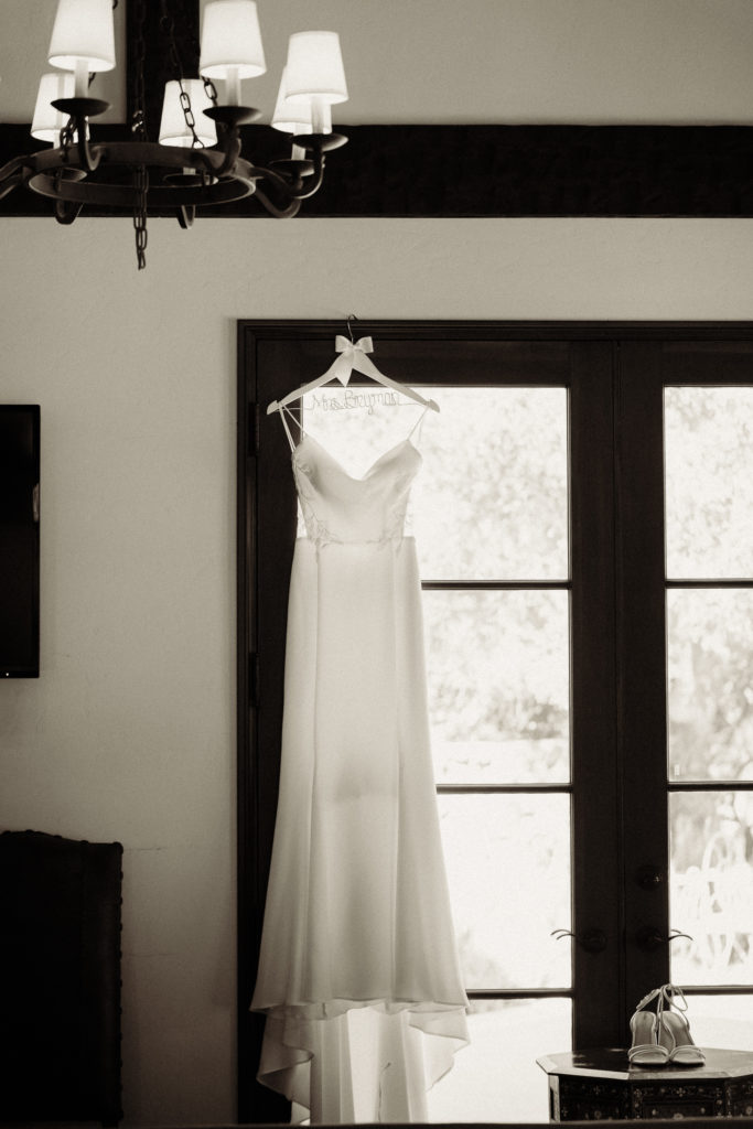 quail ranch simi valley wedding dress hanging