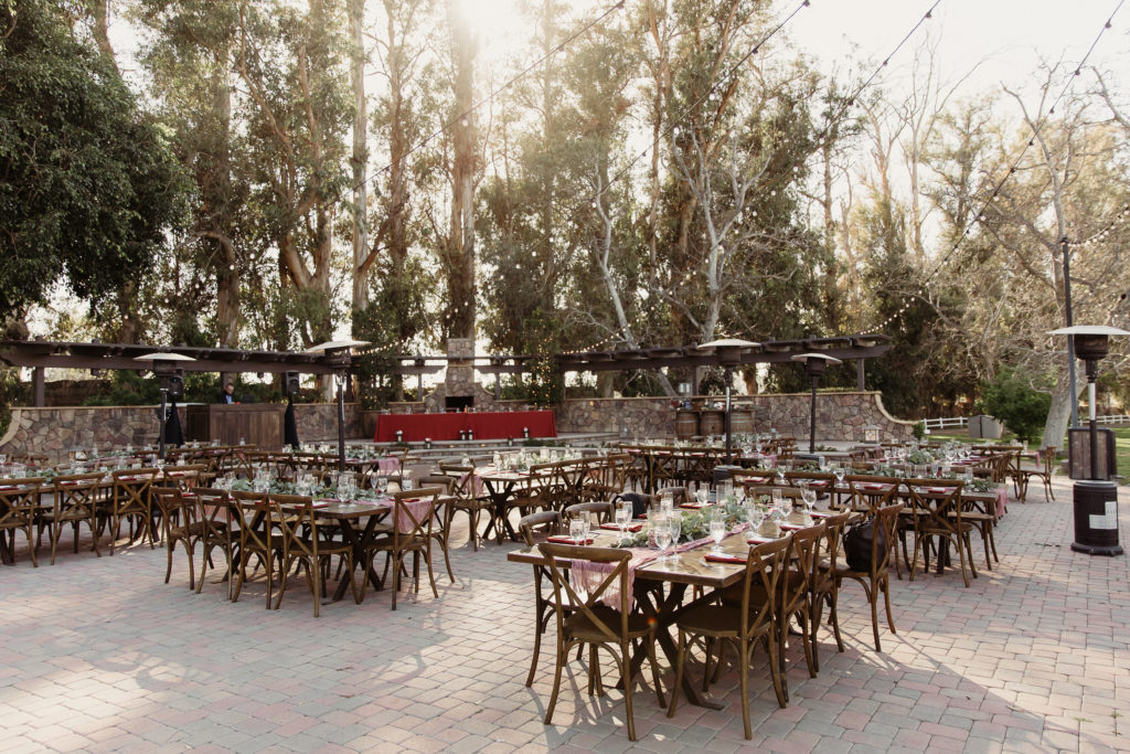 walnut grove weddings outdoor reception space