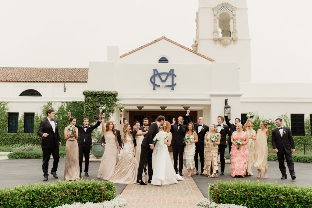 full bridal party portraits at the montecito club 