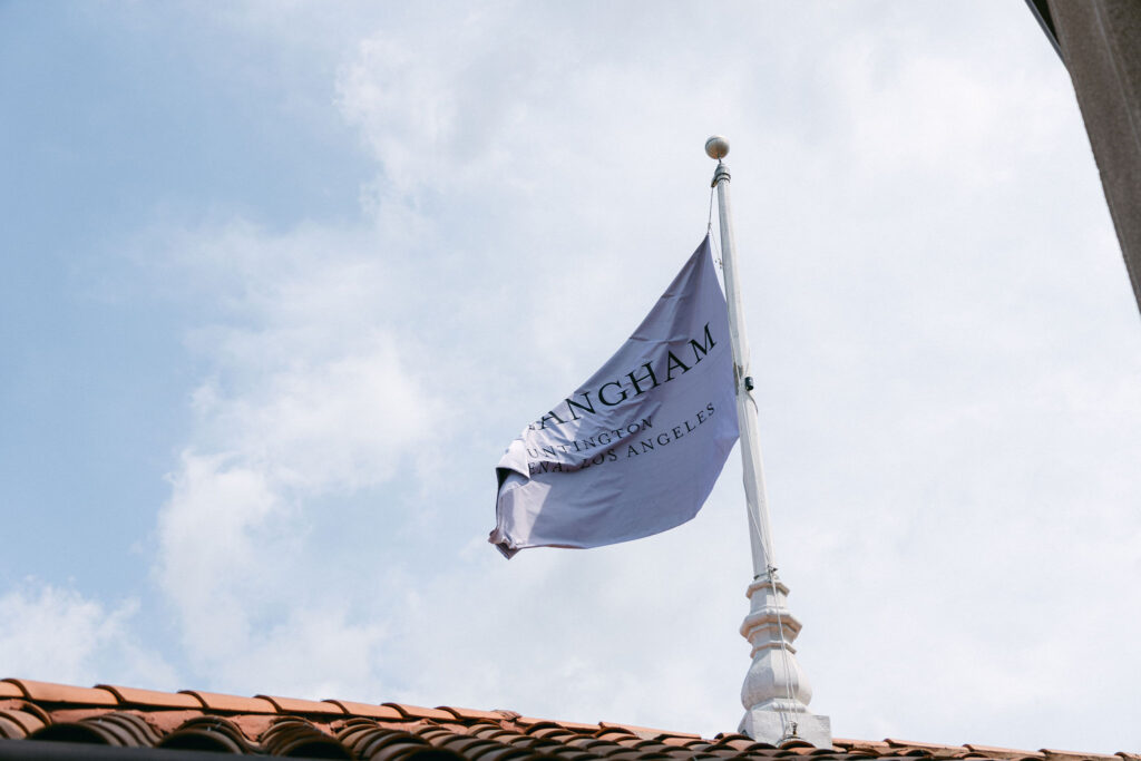 Flag at the top of the Langham Huntington Pasadena